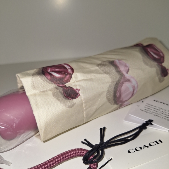 Coach Accessories - NWT Coach Pink Candy Wrapper UV Protection Mink-Umbrella